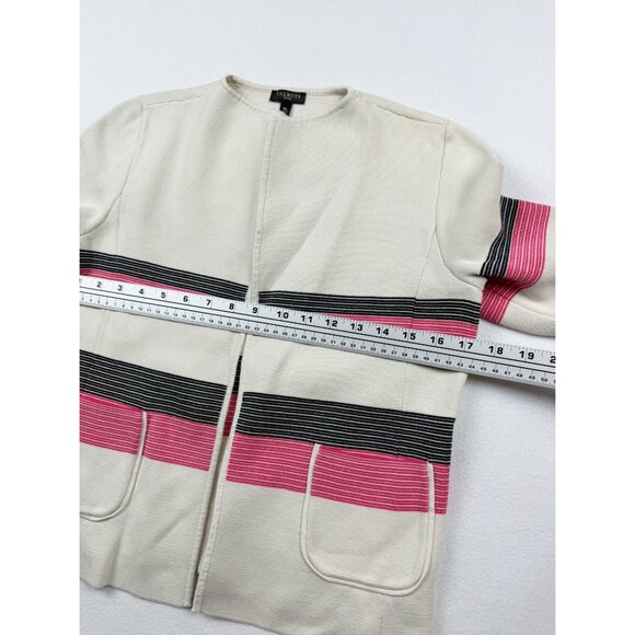 TALBOTS Colorful Striped Cardigan Sweater‎ Size M-Petite Womens Pockets - Picture 9 of 11